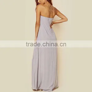 OEM Strapless Maxi Shift Dress With Keyhole One Fits All Plus Size Dresses thumbnail-6