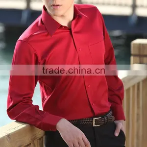 Men's Long Sleeve Big Button Down Collar Wedding Dress Shirt thumbnail-2