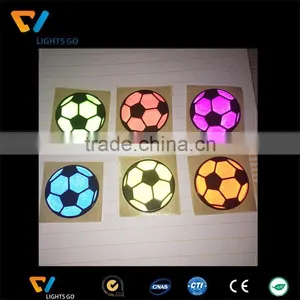 Cheap Custom Made Round Reflex Sticker Football Shape Decal thumbnail-1
