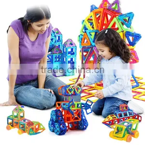 77pcs Kids Educational Construction Set Toys Plastic Magnetic Building Blocks thumbnail-3