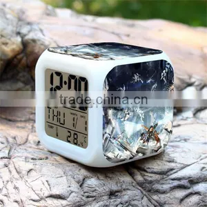 Super Hot Selling LED Digital Clock Clock for Kids Gift ,promotion 7 Colors Changing Colorful Alarm Clock thumbnail-3
