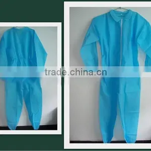 New Design pp With Hood Hot Sell Pp+pe Protective Coverall /disposable Isolation Coveralls thumbnail-1