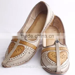 Indian Women Rajasthani Handmade Mojari Jutti From India thumbnail-1