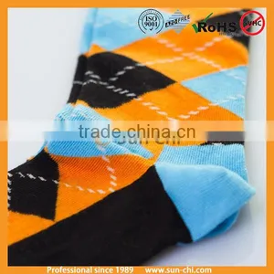 2015 Custom Grey Cotton Socks Men Argyle Cotton Cheap Crew Socks thumbnail-2
