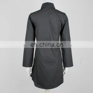 Spread Collar Fashion Style Women Long Shirts With Sequins Tie Non Iron thumbnail-2