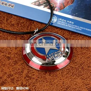 New Style Hot The Avengers Necklace Wholesale Fashion Anime Captain America Necklace thumbnail-1
