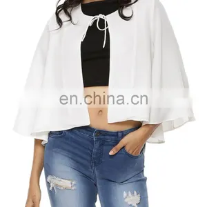 Tie Neck Cape Jacket for Women thumbnail-1
