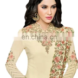 2017 Casual Party Wear Stylish Semi-Stitched Salwar Kameez / Heavy Embroidery Work Georgette Suits (salwar Kameez Suits) thumbnail-2