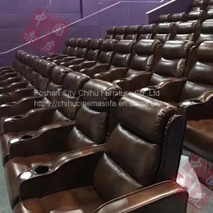 New Design High Quality Cinema Sofa,leather Fixed Movie Theater Chair thumbnail-3