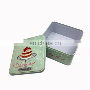 Low Price Square Small Size Biscuits Cookies Chocolates Cake Tin Box thumbnail-1