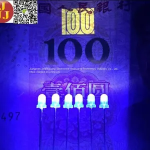 3mm Through Hole Water Clear Lens UV Led for Currency Detector thumbnail-1