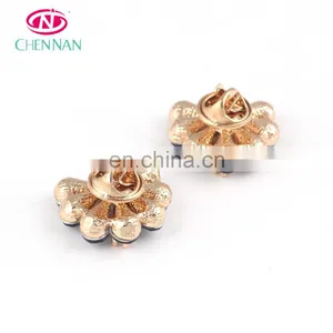 Animal Shape Rhinestone Pins Crystal Decorative Buttons Butterfly Sapphire Sewing Button Copper thumbnail-3