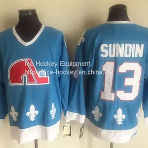 Quebec Nordiques #13 Sundin Throwback Blue Jersey thumbnail-1