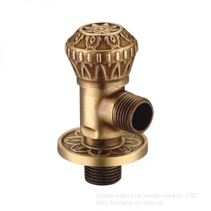 Antique Bronze Triangle Valve in Bathroom Water Stop Valve thumbnail-1