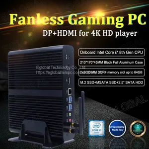 Eglobal New 10th GEN Fanless Mini Pc Gamer Nettop Intel i7 10510U Windows 10 2*DDR4 M.2 NVMe Linux Desktop Computers thumbnail-1