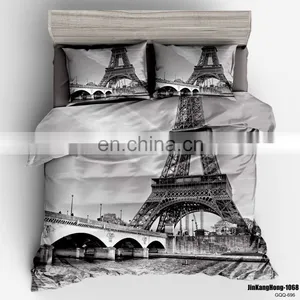 Luxury 3D Printed King Colored Microfiber Fitted Hotel Comfort Bedding Sets Duvet Cover Set thumbnail-5