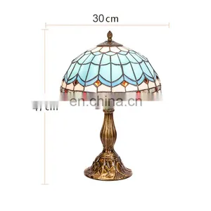 Wholesale Modern Style Bedside Glass Tiffany Table Lamps thumbnail-1