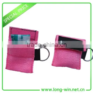 Pink Cpr Keychain Mask With Pouch thumbnail-3