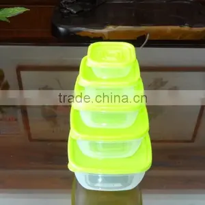 Popular 5 Pcs Set Square Plastic Food Storage Container thumbnail-2