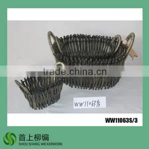 Handmade Wicker Flower Basket thumbnail-1