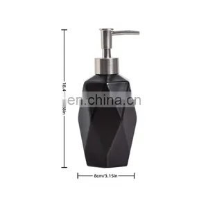 Custom Logo Luxury Empty Lotion Hotel Design Eco Friendly Reusable Printed Hotel Ceramic Hair Shampoo Pump Shower Gel Bottles thumbnail-3