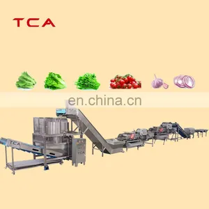 Industrial Vegetable Processing Line Salad Cutting Washing Dewatering Machine for Sale thumbnail-1
