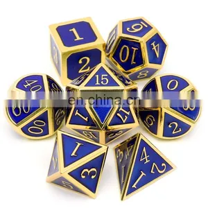 Wholesale Custom Dices Set With Numbers Polyhedral Dice for Dungeons and Dragons Game Sicbo Material Metal Dice thumbnail-3