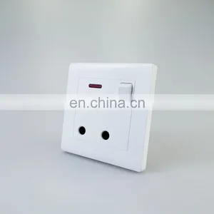 Hot Selling White Senior Copper Power Indicator UK Standard Socket 1G 15A Socket With Neon Yaki Wall Switch Socket thumbnail-1