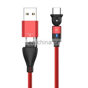 Wholesale PD60W 180 Degree Charging Cable 3A Fast Charging Laptop Data Cable USB C Charging Cable thumbnail-2
