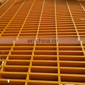High Quality Fiberglass Floor Grating Plastic Walkway Grid Grating Panel thumbnail-2