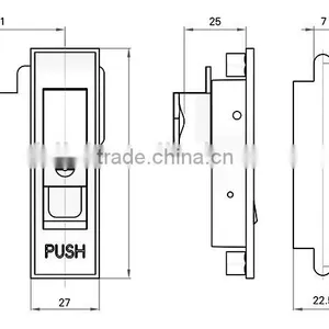 CE RoHS 2015 Feilei MS503-1 Wenzhou Zinc Alloy High Quality Industrial Push Bottom Plane Lock thumbnail-6