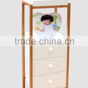 New Style Living Room Storage and Flower Display Shelf With 3 Drawers, thumbnail-1