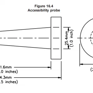 UL1310 Figure 16.4 S3252 Blunt Test Probe for Exposed Wiring Terminals of Power Units thumbnail-4