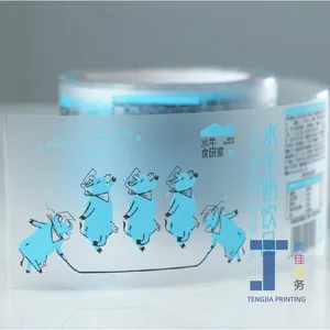 Tengjia 50micron-150micron Custom Transparent Label Roll Clear Packaging Stickers thumbnail-1