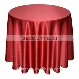 Round White Polyester Table Cloth Table Linen ZB32 thumbnail-2