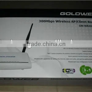 4 LAN Ports 300Mbps 802.11n Wirless AP/client Router Goldweb GW-WR401N Wirless Router thumbnail-1
