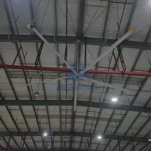 Factory Price 24ft PMSM Motor Big HVLS Ceiling Fan for Sale thumbnail-2