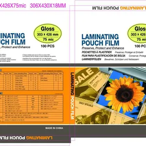 A4 A3 75MIC 80MIC 100MIC POUCH LAMINATING FILM LAMINATION FILM thumbnail-1