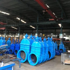 DIN PN16 WCB Cast Steel Flange Electric Gate Valve Resilient Seat Electric Gate Valve With Actuator thumbnail-6