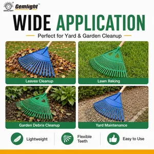 Custom Plastic Leaf Rake With Long Handle for Africa Garden Tool Wholesalers and Distributors thumbnail-1