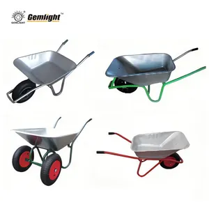 OEM Steel Tray Wheel Barrow With Pneumatic Wheel for African Importers OEM Bulk Order Support for Farm Construction and Garden Use thumbnail-1