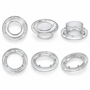 17.8x9.5mm Transparent Plastic Eyelet and Washer for Clothing, Luggage, and DIY Crafts – Easy to Install thumbnail-4