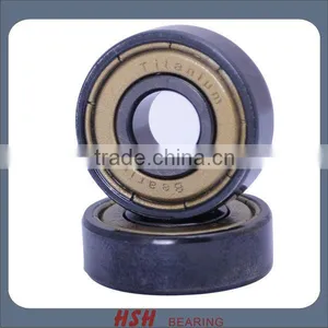 Spin 5 Minutes 20 Seconds Titanium Black Color 608 8mm Bore 8*22*7 ABEC-7 Long Board Sk8 Inline Skate Bearing thumbnail-1