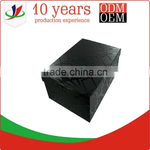 Chinese Factory Black Cardboard Shoe Box thumbnail-1