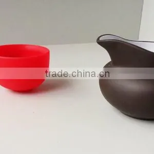 100% Food Grade Silicone Chinese Tea Cup and Saucer Wholesale thumbnail-3