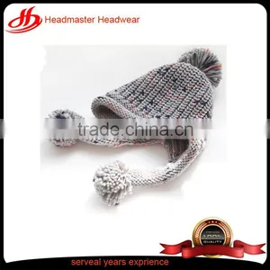 Wholesale Custom Pom Pom Knit Crochet Hat Beanie Hats thumbnail-1