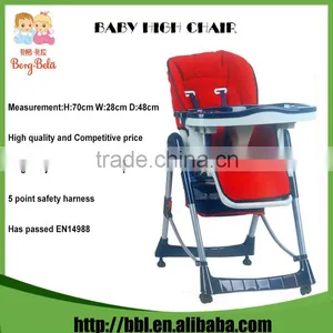 EN14988 Approved Eco-Friendly Foldable All Age Babies Recommended Plastic Feeding High Chair thumbnail-6