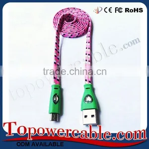 Fast Charging Braided USB Cable With Diamond For Samsung Galaxy Smart Phones thumbnail-1