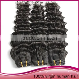 New Arrival 100 Peru Human Hair Weaving, African Women Deep Wave Hair Extension, Raw Human Hair Sew In Weav thumbnail-1