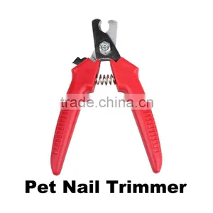 Pets Cat Red Pet Dog Toe Nail Clipper Grooming Trimmer Cat Dog Scissors Stainless Steel Blade Cutter thumbnail-3